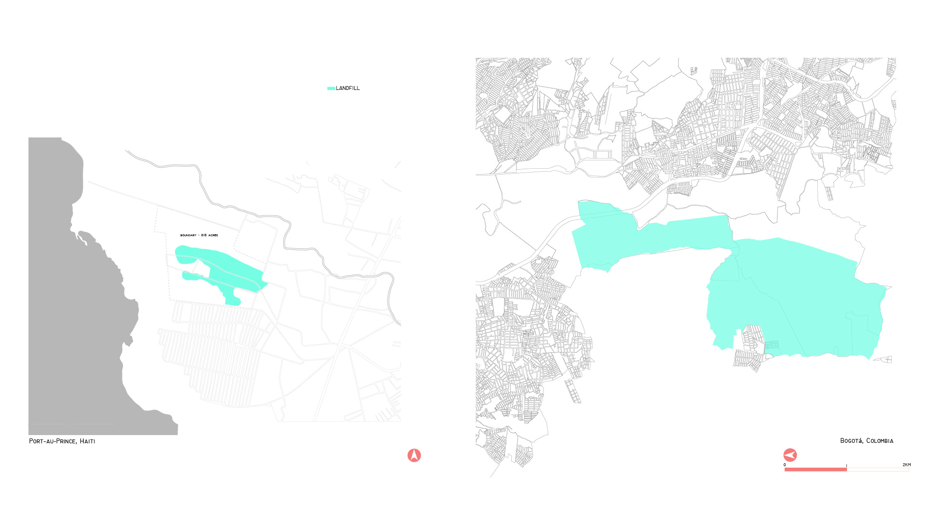 bogotá and port au prince landfills