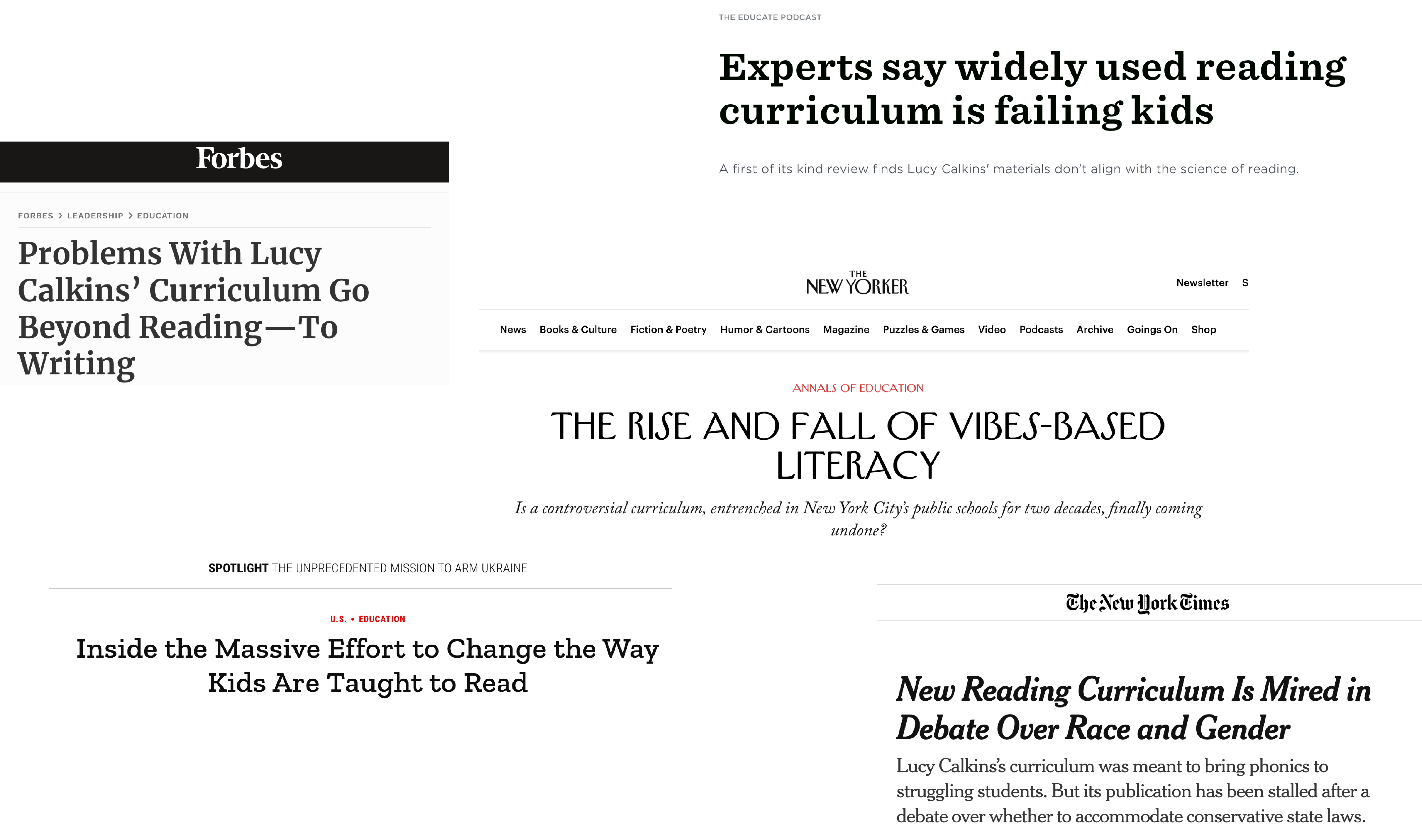 Negative Media Coverage of Units of Study