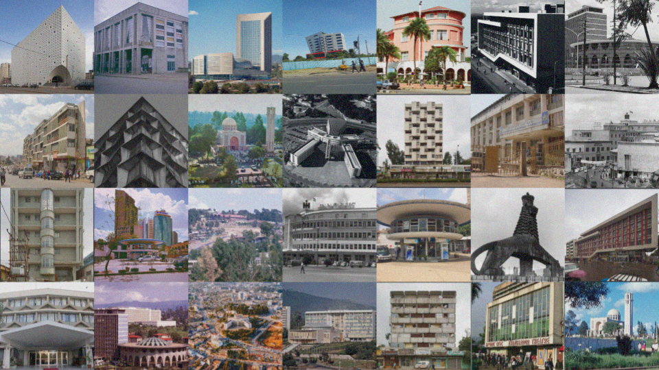 *Grid of various landmarks in Addis Ababa*, Ethiopia