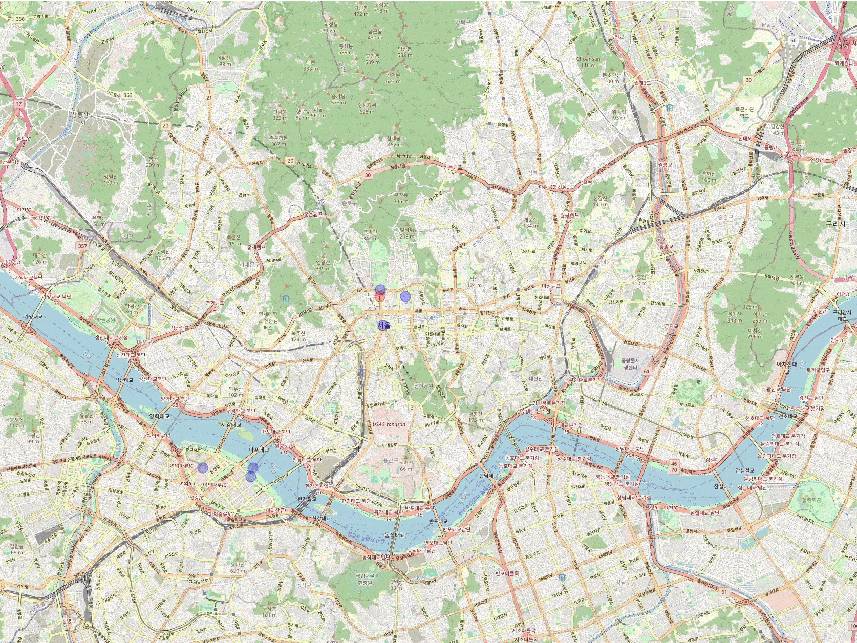 Protest Sites Map