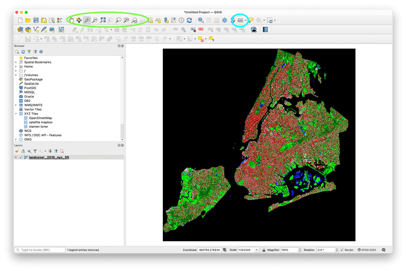 land cover dataset rendered