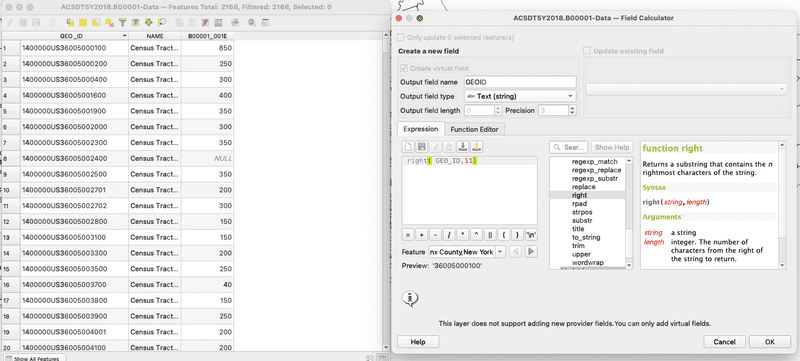 field calculator expression