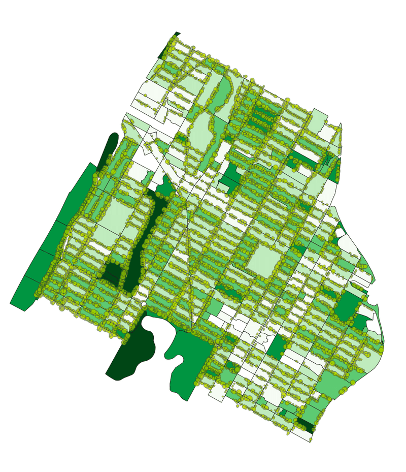 graduated trees map