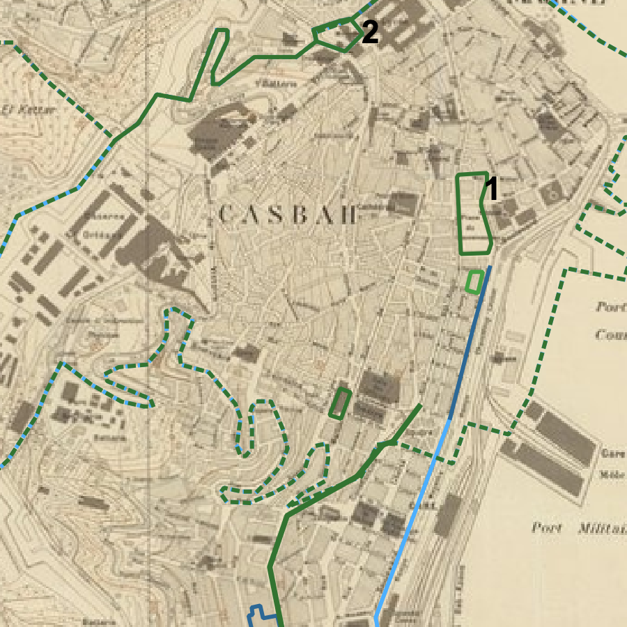 City, Map, Text: Postcolonial Surface Reading in Bleu blanc vert