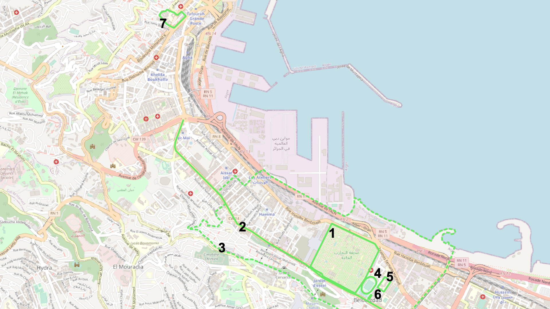 Map of Lilas's places in Part 1